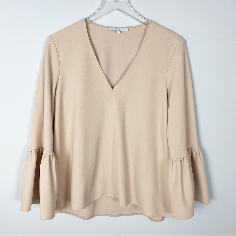 Tibi Nude Structured Top cream